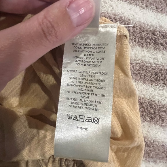 Free People cropped tan top with patchwork design - Picture 11 of 14